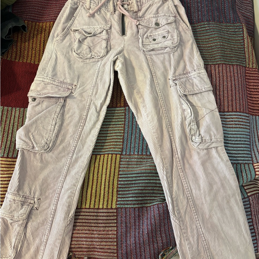 Free People Lavender Buttoned Pants